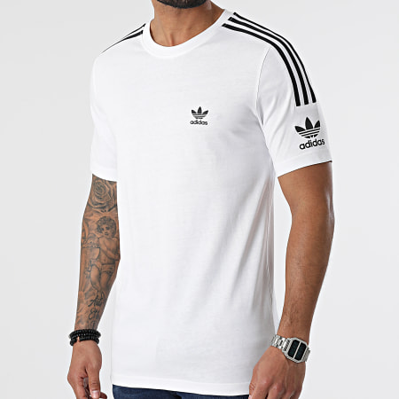 adidas - Tee Shirt A Bandes Tech FT8752 Blanc
