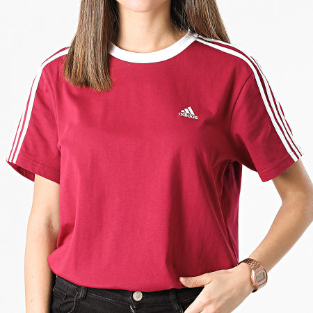 Adidas Sportswear - Maglietta a fascia da donna HF1867 Bordeaux