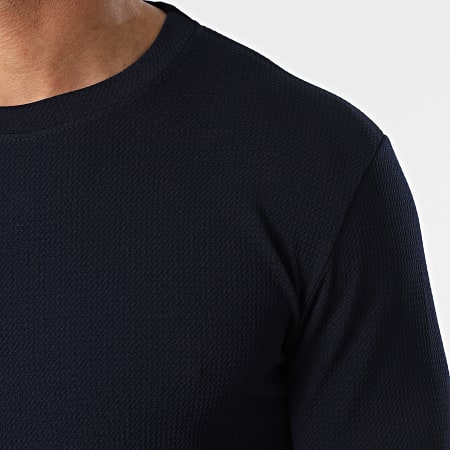 Frilivin - Tee Shirt A Manches Longues 5522 Bleu Marine