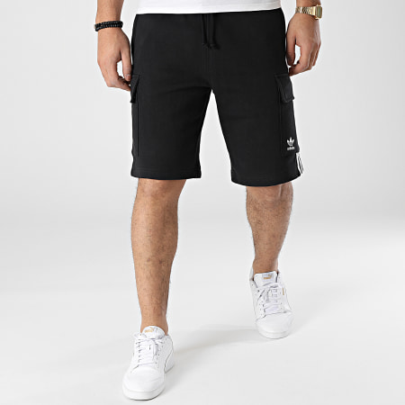Adidas Originals - Pantaloncini da jogging 3 Stripes HB9542 Nero