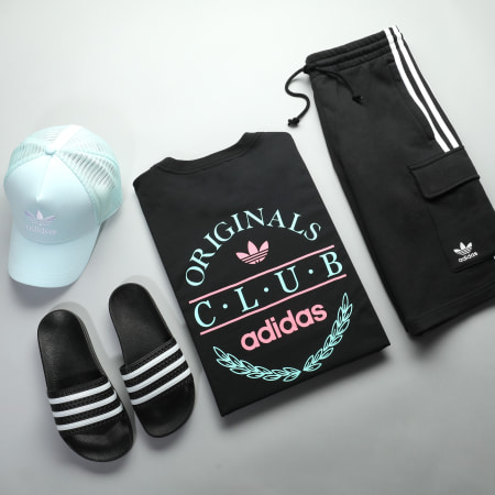 Adidas Originals - Short Jogging A Bandes 3 Stripes HB9542 Noir