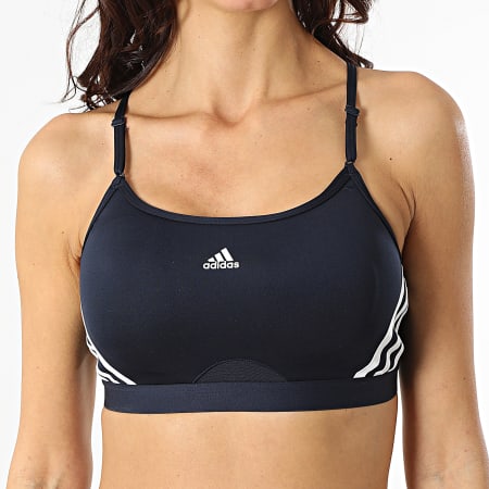 Adidas Sportswear - Reggiseni donna a 3 strisce HC7863 blu navy