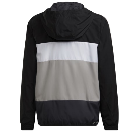 Adidas Sportswear - Veste Zippée Capuche Enfant HF1821 Noir Gris Blanc