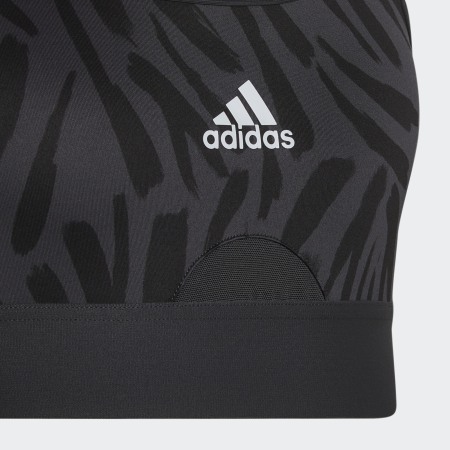 adidas - Brassière Enfant Powerre All Over Print HD4354 Gris Anthracite