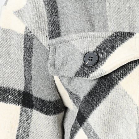 Frilivin - Camicia a quadri grigio-beige