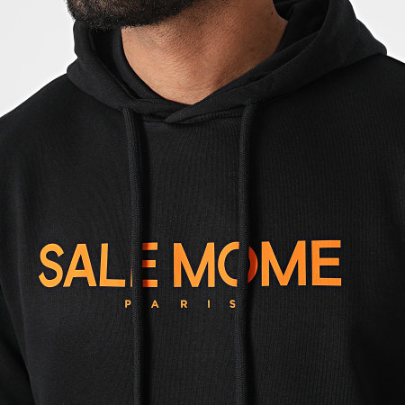 Sale Môme - Sweat Capuche Tigre Noir Orange
