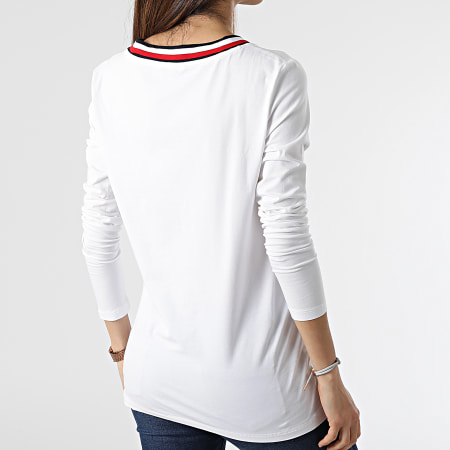 Tommy Hilfiger - Tee Shirt Manches Longues Femme Stripe 3020 Blanc