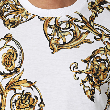 Versace Jeans Couture - Tee Shirt Print Garland Blanc Renaissance