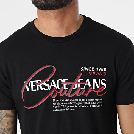 Versace Jeans Couture - Tee Shirt Rubber 72GAHT08 Noir