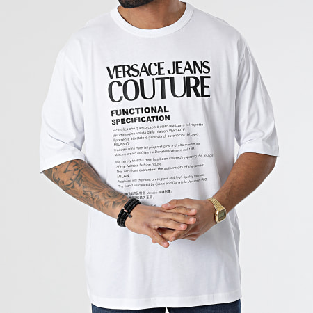 Versace Jeans Couture - Tee Shirt 14 Specs Neg 72GAHT21 Blanc