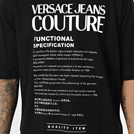 Versace Jeans Couture - Tee Shirt 14 Specs Neg 72GAHT21 Noir