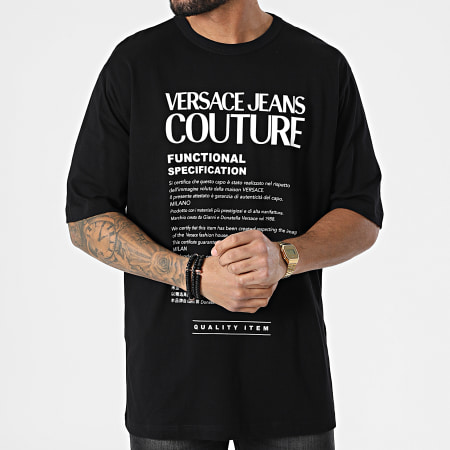 Versace Jeans Couture - Tee Shirt 14 Specs Neg 72GAHT21 Noir