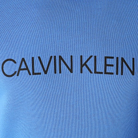 Calvin Klein - Sweat Capuche Enfant Institutional 0163 Bleu Roi