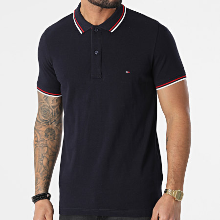 Tommy Hilfiger - Polo Manches Courtes Tipped Placket 2054 Bleu Marine