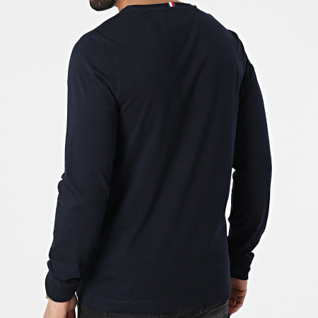 Tommy Hilfiger - Tee Shirt Manches Longues Vertical Logo 2131 Bleu Marine