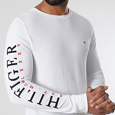 Tommy Hilfiger - Maglietta a maniche lunghe Vertical Logo 2131 Bianco