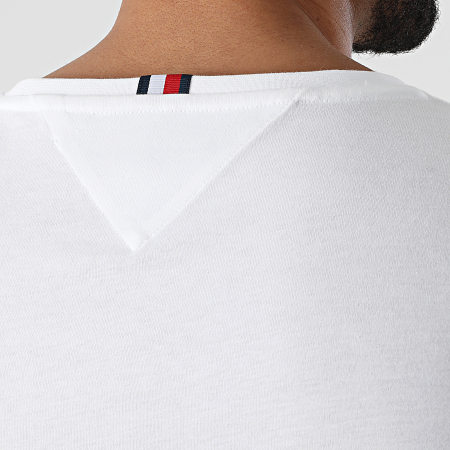 Tommy Hilfiger - Tee Shirt Manches Longues Vertical Logo 2131 Blanc