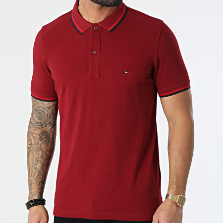 Tommy Hilfiger - Polo Manches Courtes Tipped Placket 2054 Bordeaux