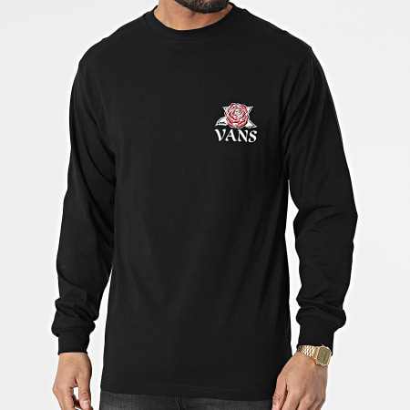 Vans - Tee Shirt A Manches Longues Tattoo Rose A7PM8 Noir