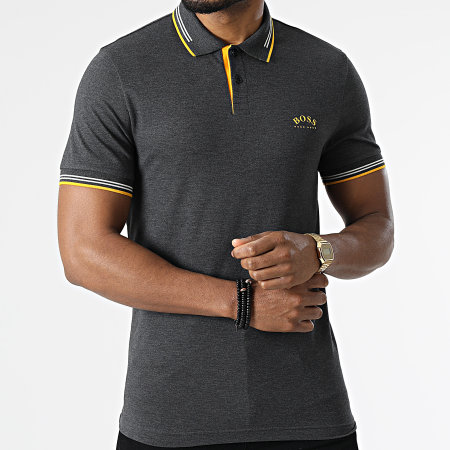 BOSS - Polo Manches Courtes 50412675 Gris Anthracite