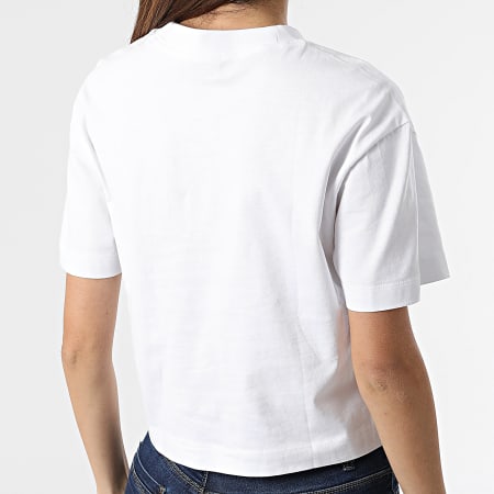Guess - Tee Shirt Femme Crop V2RI06 Blanc