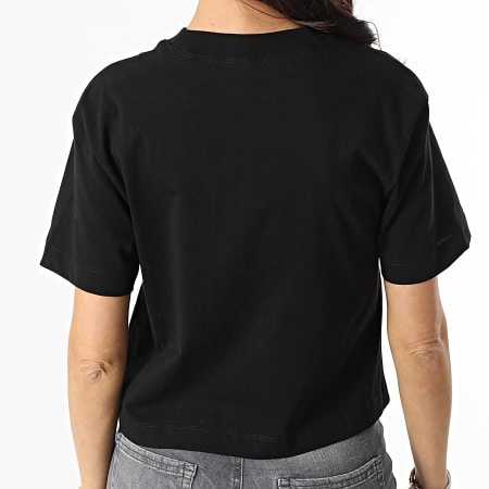 Guess - Tee Shirt Femme Crop V2RI06 Noir