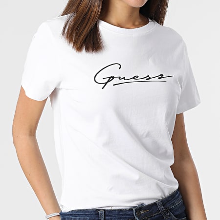 Guess - Tee Shirt Femme V2RI11 Blanc