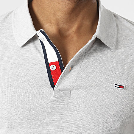 Tommy Jeans - Polo a manica corta Solid Stretch 2219 Heather Grey