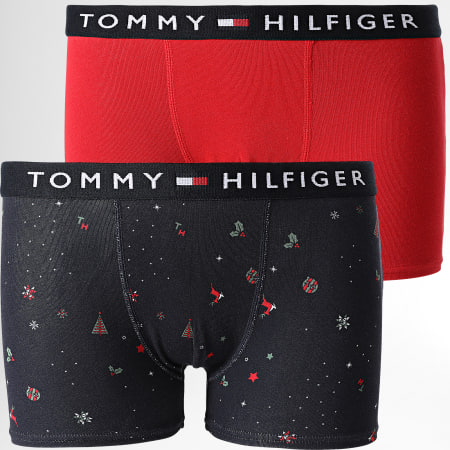 Tommy Hilfiger - Lot De 2 Boxers Enfant 0291 Rouge Bleu Marine