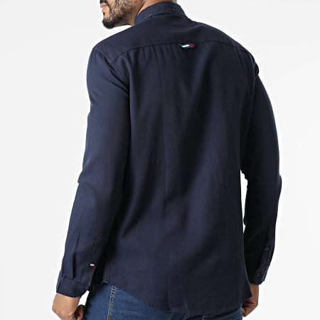 Tommy Jeans - Camicia a maniche lunghe solida Tencel 2564 Navy