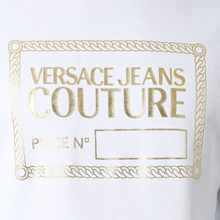 Versace Jeans Couture - Sweat Crewneck Piece Nr Blanc Doré