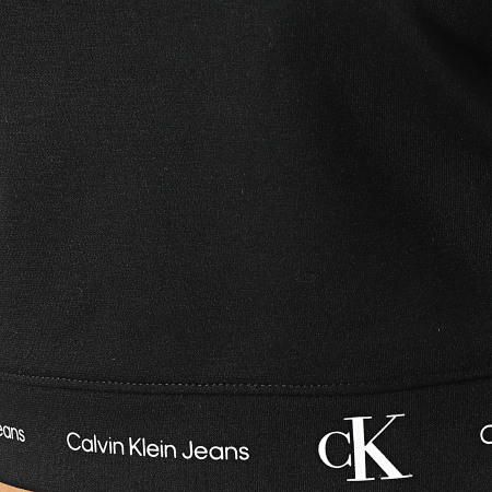 Calvin Klein - Tee Shirt Manches Longues Femme Crop 7652 Noir