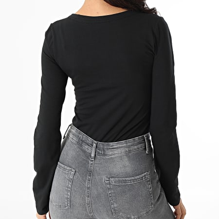 Calvin Klein - Maglietta a maniche lunghe da donna 7656 Nero
