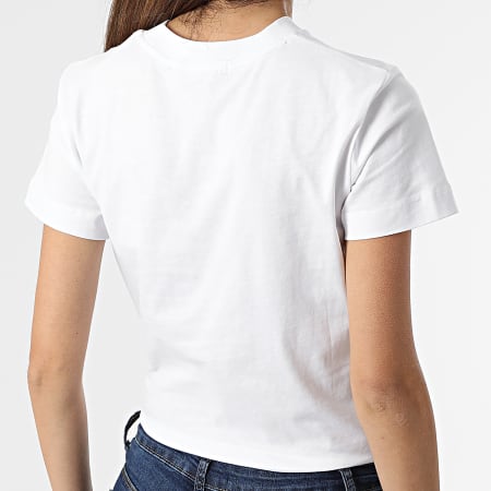 Calvin Klein - Maglietta da donna Shrunken Institutional 7713 bianca