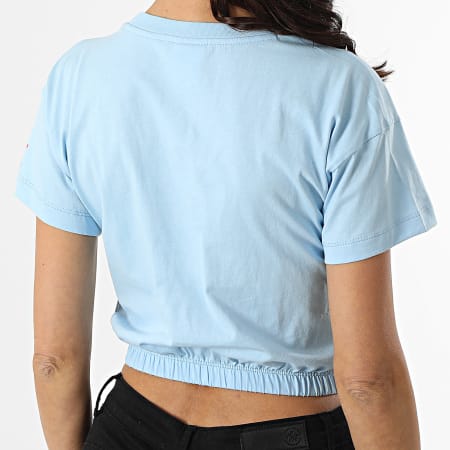 Champion - Tee Shirt Femme Crop 115211 Bleu Clair