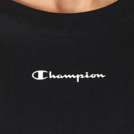 Champion - Tee Shirt Femme Crop 115211 Noir