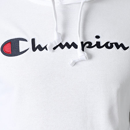 Champion - Felpa con cappuccio 217060 Bianco