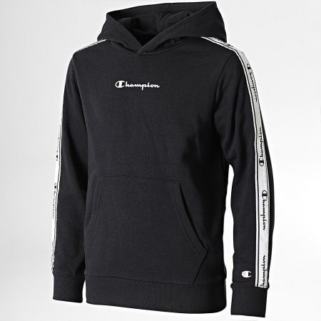 Champion Felpa da bambino con cappuccio e strisce 305916 Nero