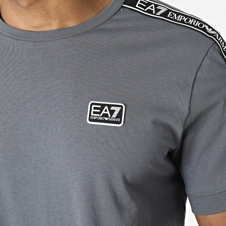 EA7 Emporio Armani - Camiseta Con Rayas 3LPT18-PJ02Z Gris Antracita