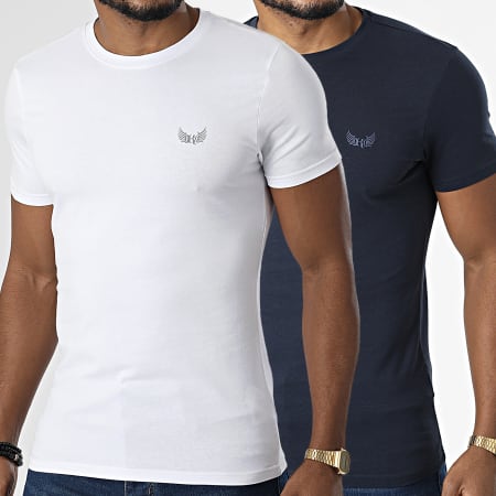 Kaporal - Pack De 2 Camisetas Rift Azul Marino Blanco