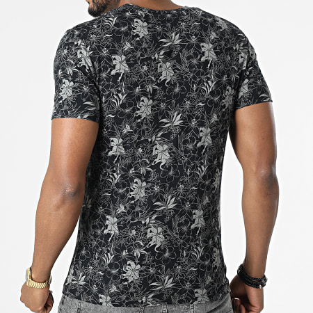 Le Temps Des Cerises - Tee Shirt Poche Floral Drift Noir