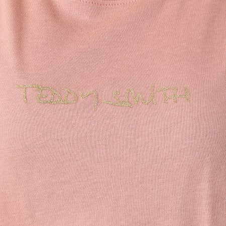 Teddy Smith - Tee Shirt Femme Ticia 2 Rose
