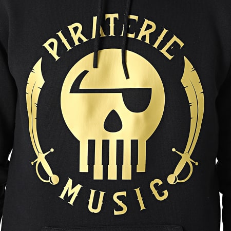 La Piraterie - Felpa con cappuccio Piraterie Music Oro Nero