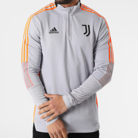 adidas - Sweat Col Zippé Juventus H67121 Gris