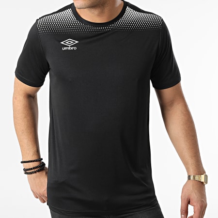 Umbro - Camiseta negra con estampado de jersey