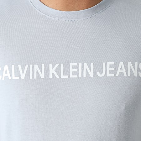 Calvin Klein - Maglietta istituzionale Logo 7856 blu cielo
