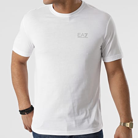 EA7 Emporio Armani - Tee Shirt 3LPT32-PJ02Z Blanc Argenté