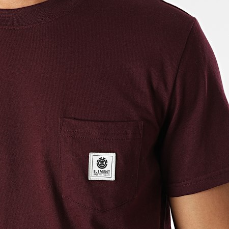 Element - Tee Shirt Poche Basic Pocket Bordeaux