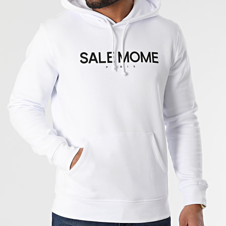 Sale Mome - Sweat Capuche Croco Blanc Noir