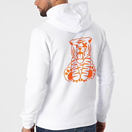 Sale Môme Paris - Felpa con cappuccio Tiger Bianco Arancione